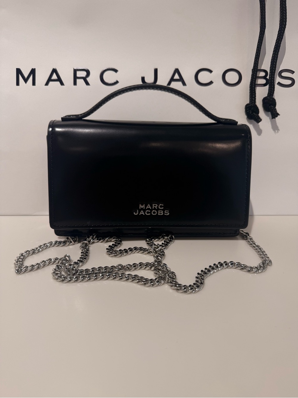 NWT Marc Jacobs THE GLAM MIRROR MINI BAG- black